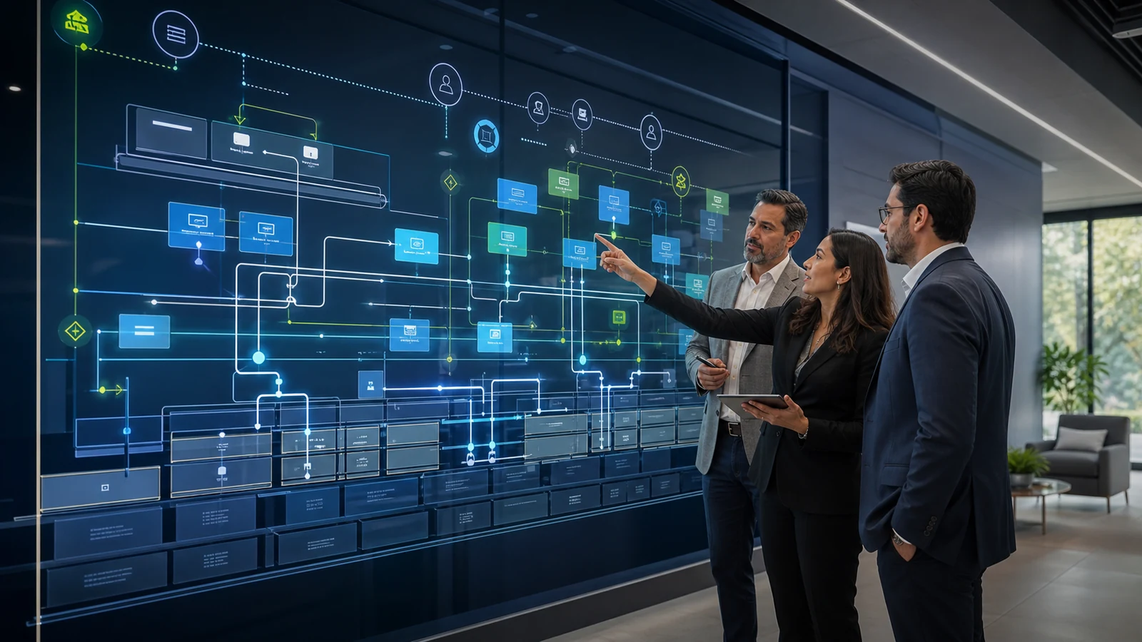 Team mapping the evolution of an enterprise SAP landscape