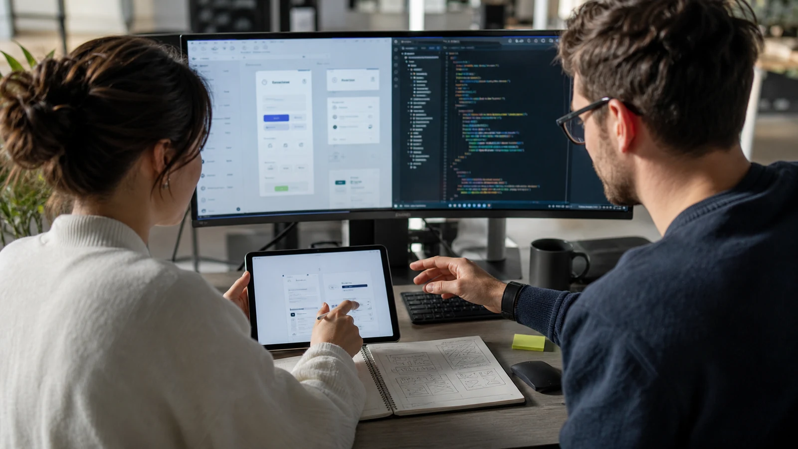 Designer and developer building a custom enterprise application